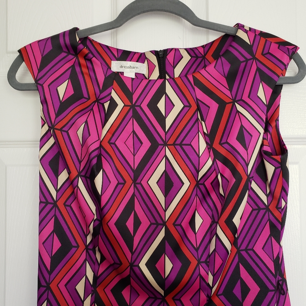 Dressbarn Bright Geometric Dress - Picture 2 of 6